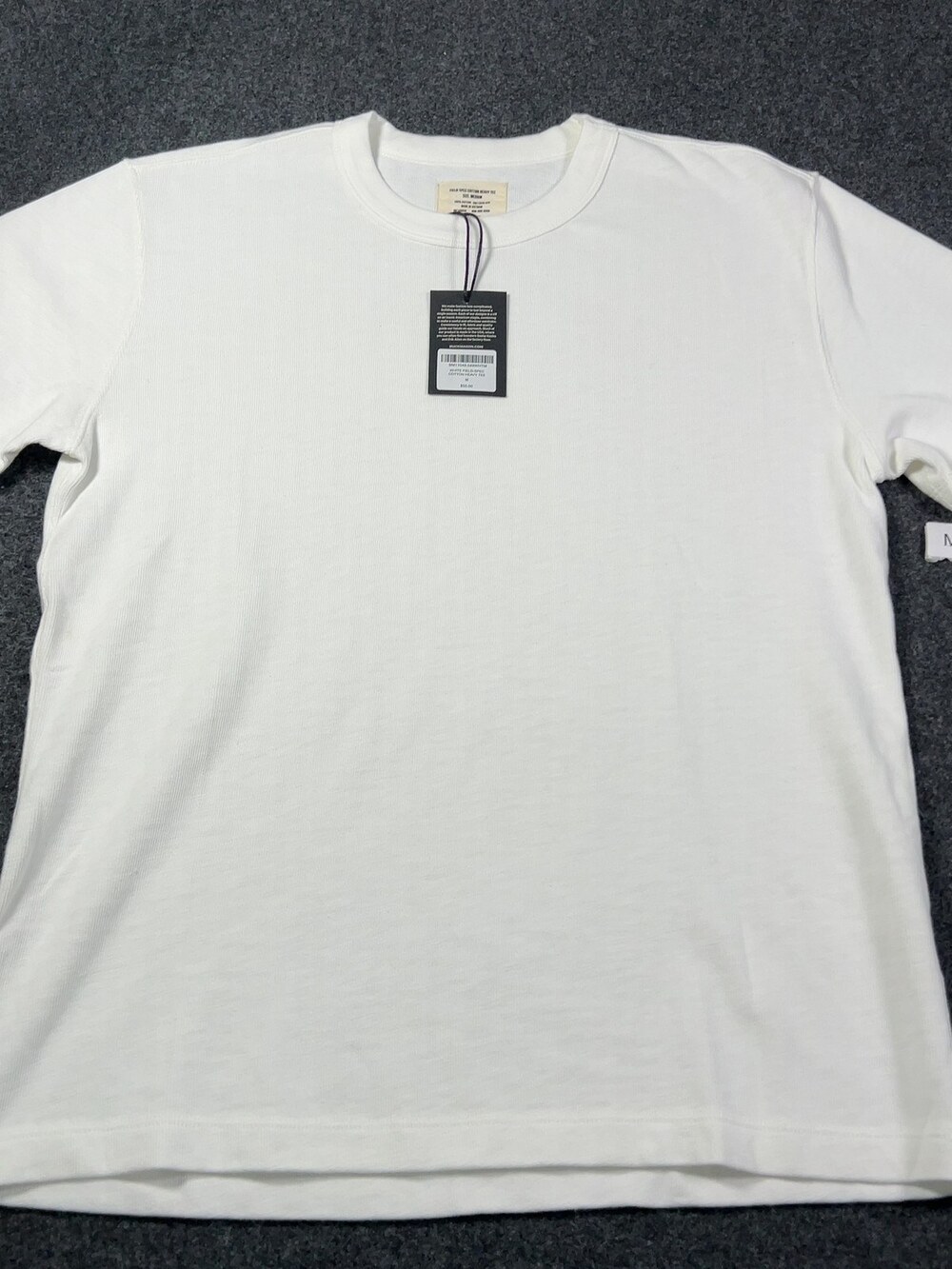Buck Mason White Field-Spec Cotton Heavy Tee Mens Sz Medium NWI Msrp55 [MD15]